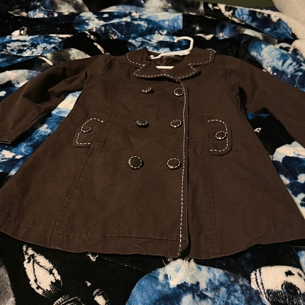 Gymboree pick stitch brown trench coat